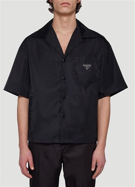 short sleeve prada shirt|Prada cettire men's shirt.